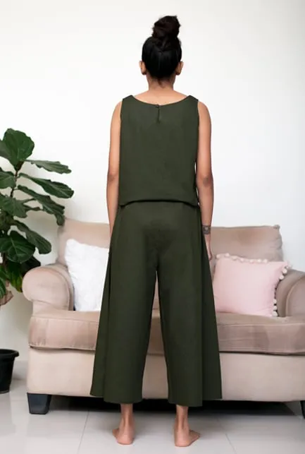 Ameya Crop Top - Deep Green