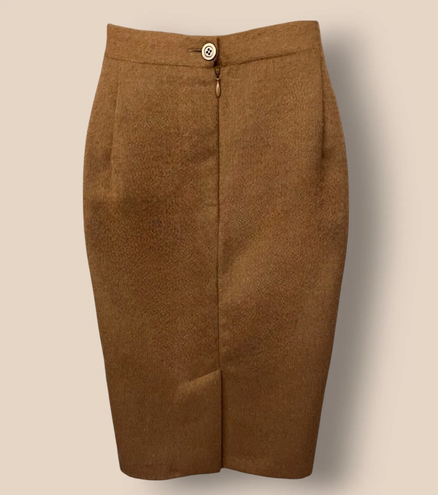 Antonio D'errico Womens Camel Hair Pencil Skirt UK 14 EU 42 US 10