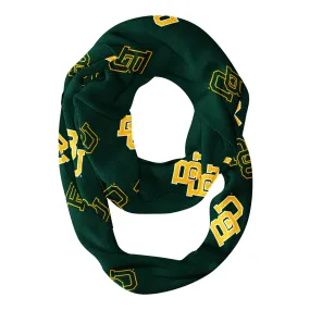 Baylor Bears All Over Logo Green Infinity Scarf by Vive La Fete