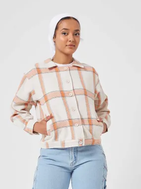 Beige Cropped Jacket