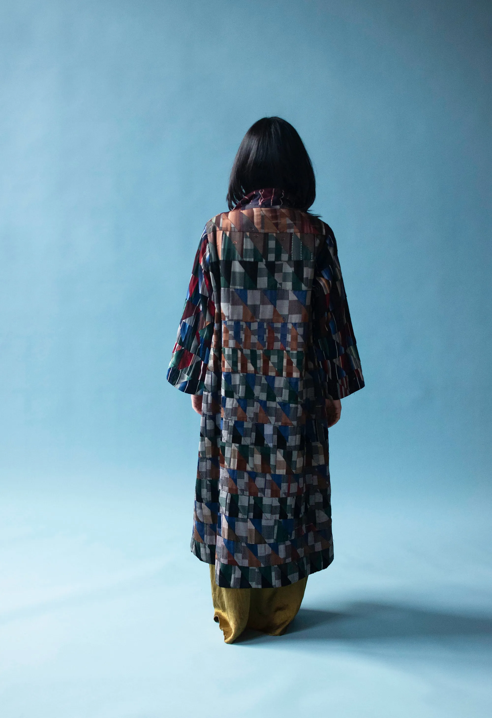Bespoke Patchwork Tie / Celestial print  Coat