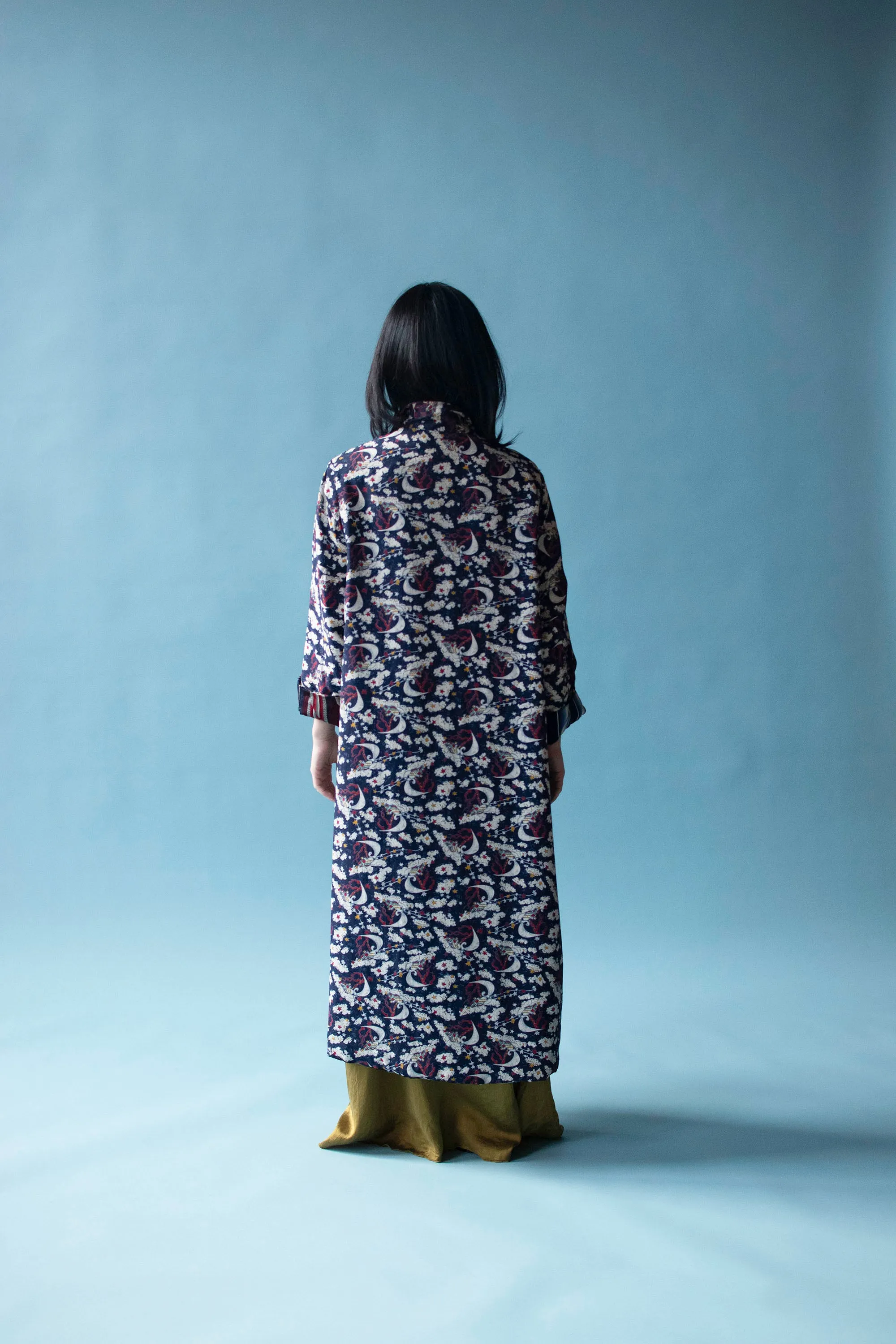 Bespoke Patchwork Tie / Celestial print  Coat