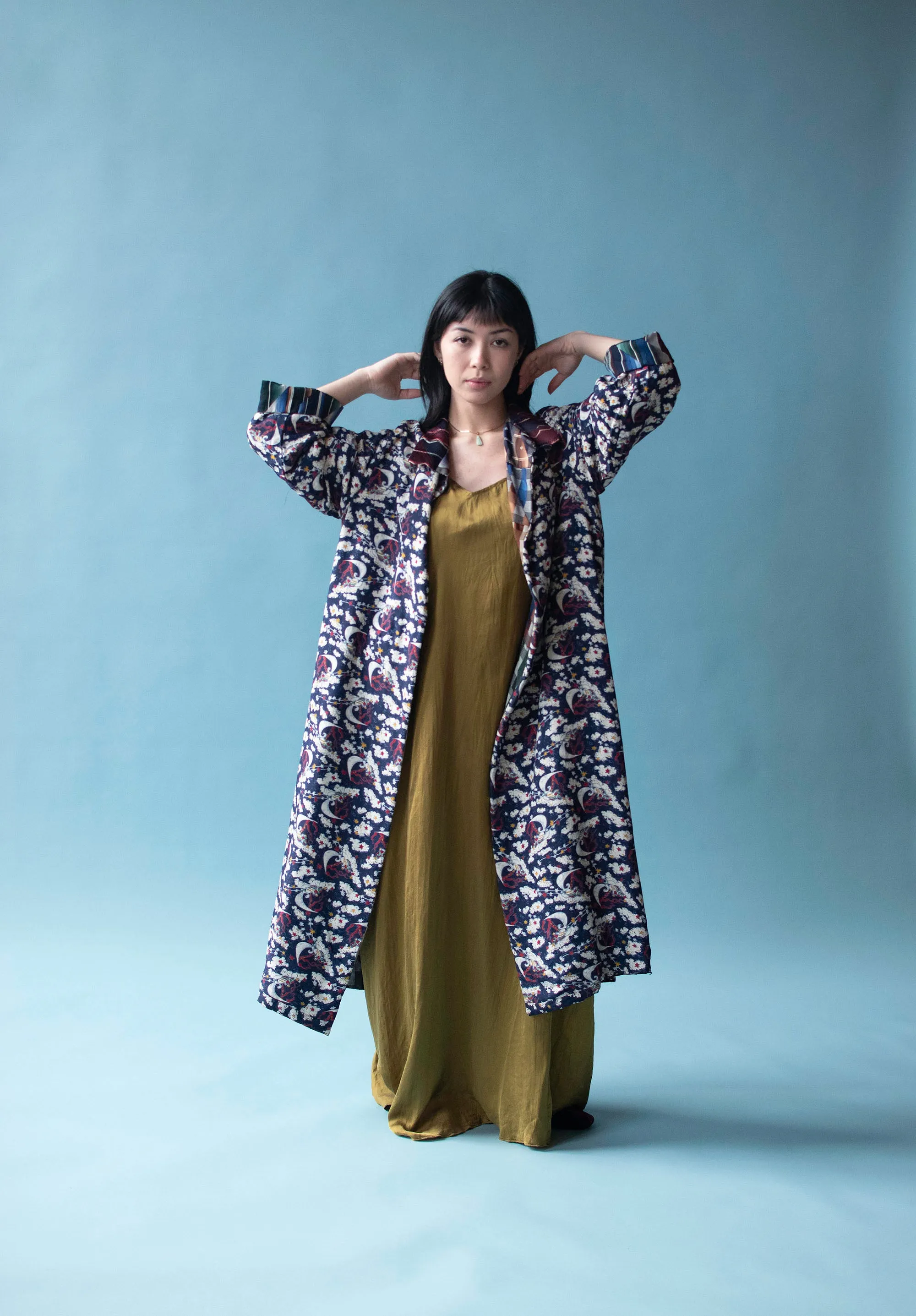 Bespoke Patchwork Tie / Celestial print  Coat