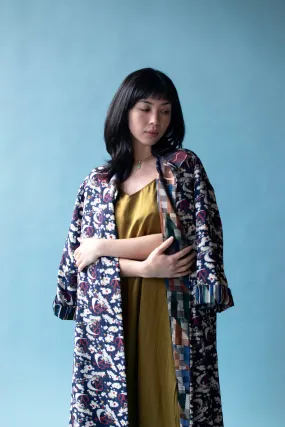 Bespoke Patchwork Tie / Celestial print  Coat