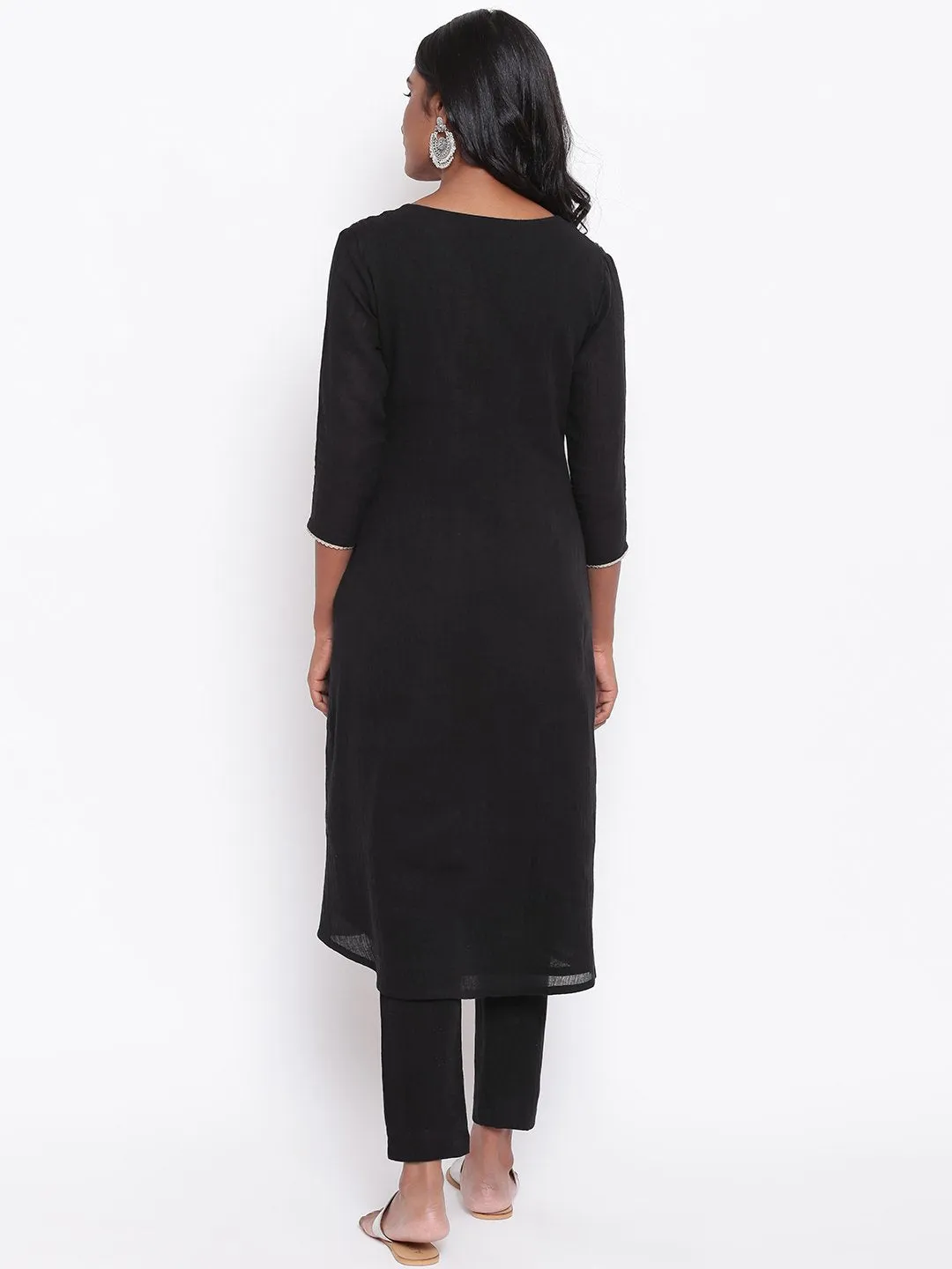 Black Gota Kurta Set