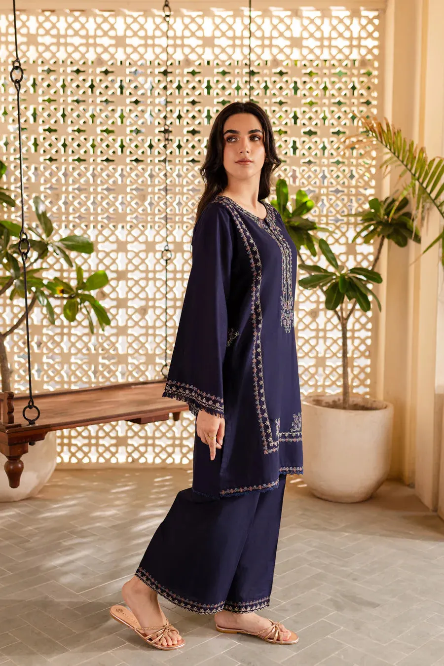 BlueBell 2Pc - Embroidered Lawn Dress