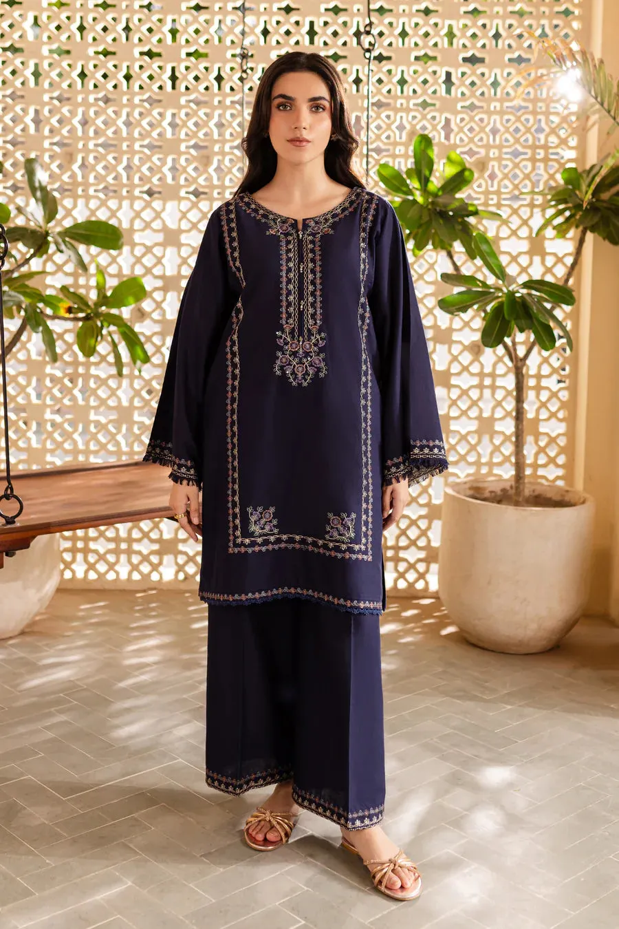 BlueBell 2Pc - Embroidered Lawn Dress