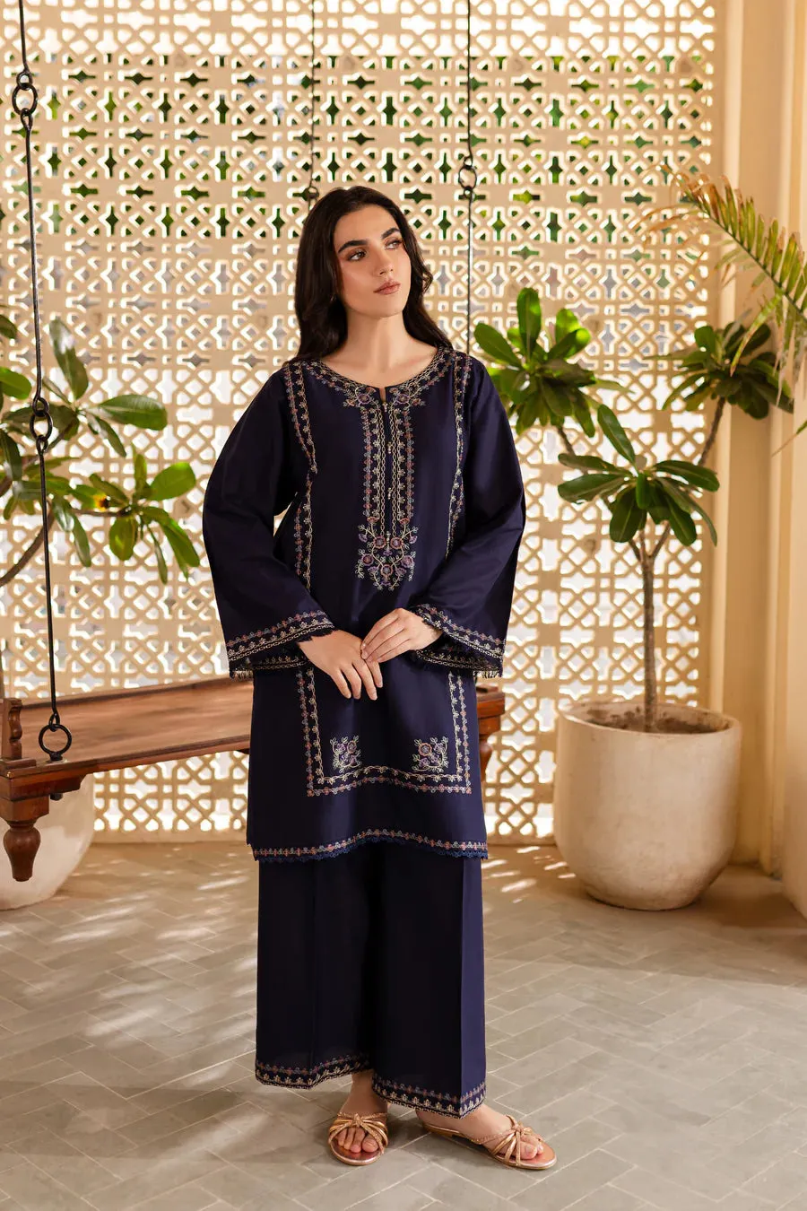 BlueBell 2Pc - Embroidered Lawn Dress