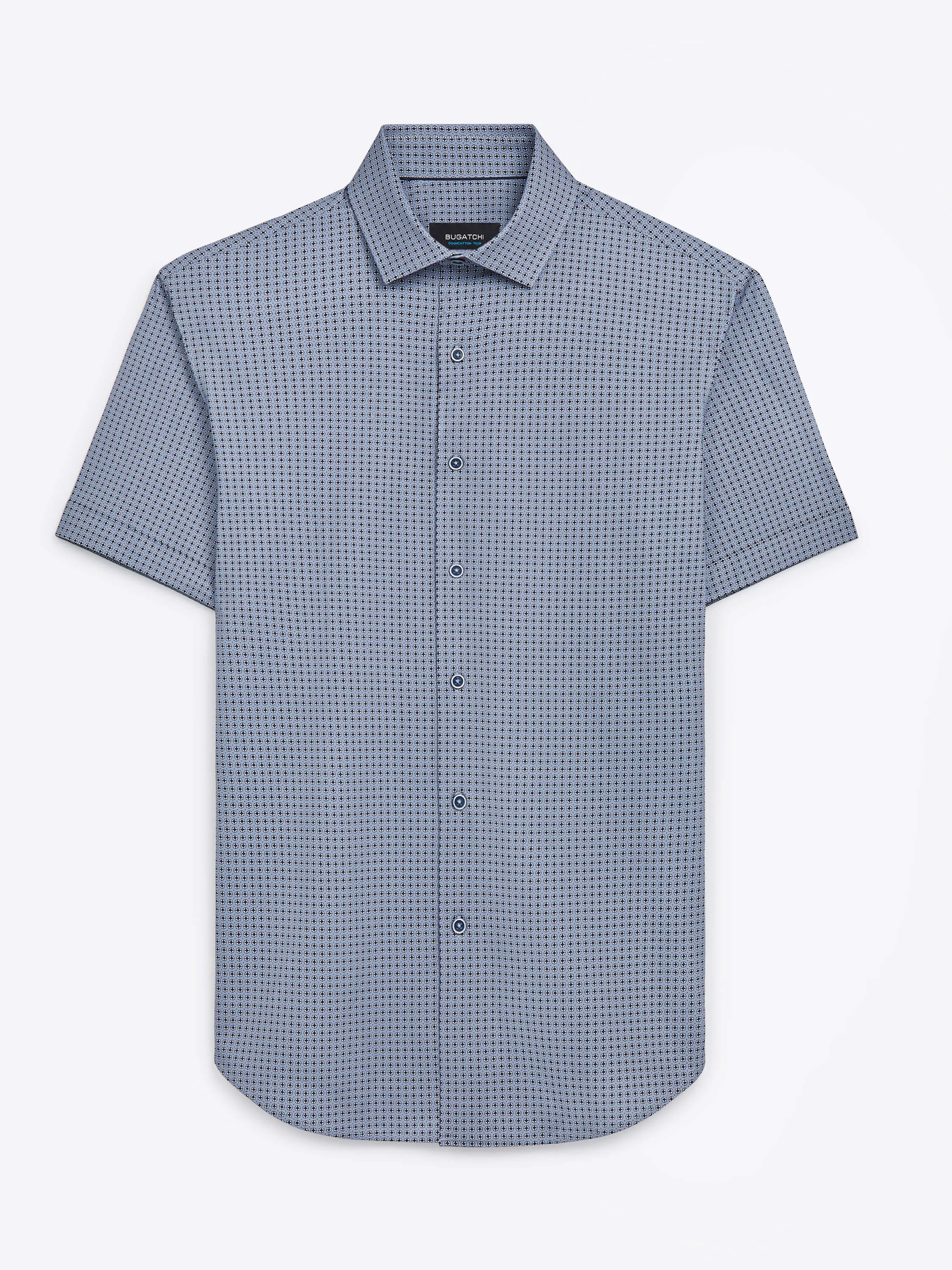 Bugatchi - Short Sleeve Shirt - OoohCotton Tech - 8 Way Stretch - Modern Fit - VF9259F40
