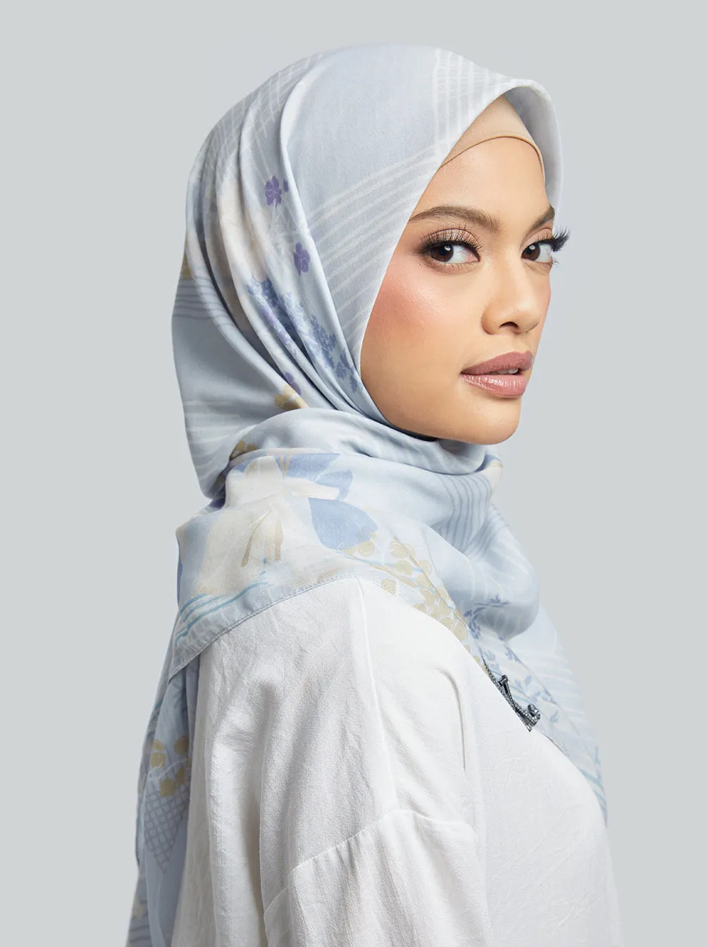 CHARAKA SCARF BLUE GRAY