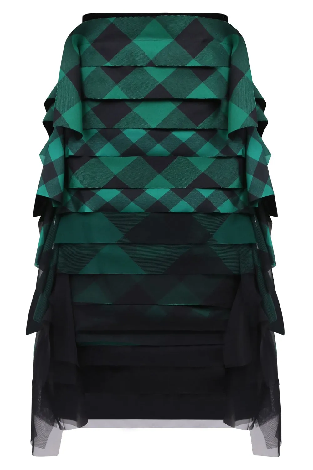 CHECK PRINT MIDI SKIRT
