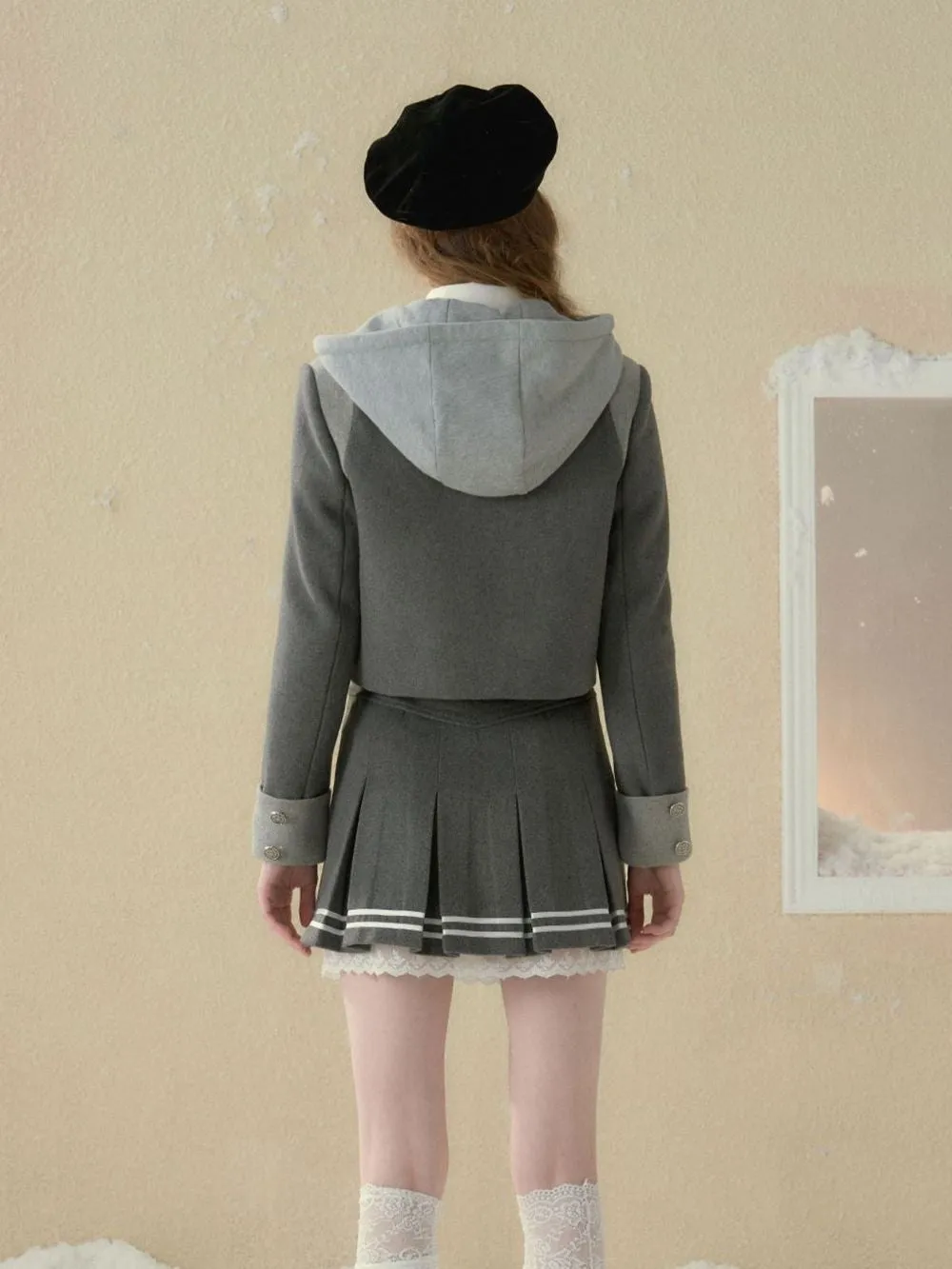 College Pleats Short Skirt
