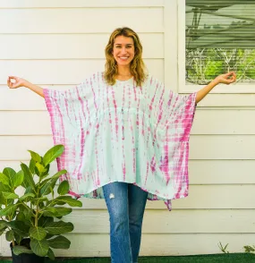 Cotton Candy Sky Hand Dyed Tunic Kaftan Blouse Oversize Top