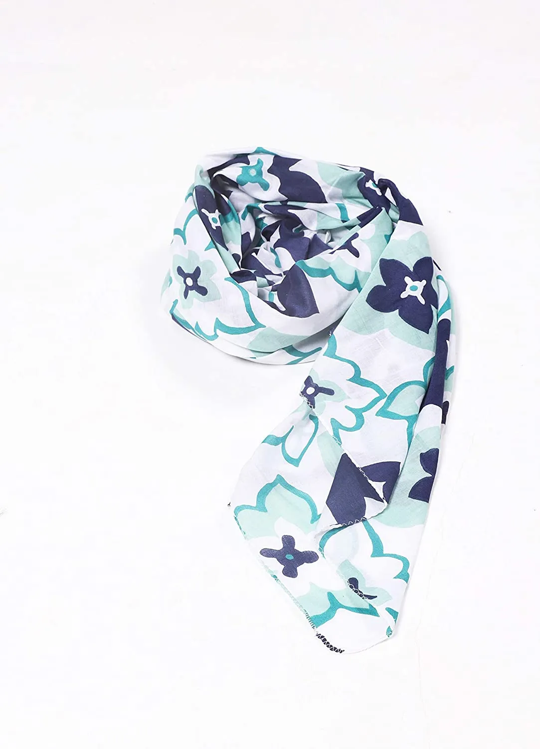 Cotton Printed Square Scarf ( Multicolour , 100x100cm )
