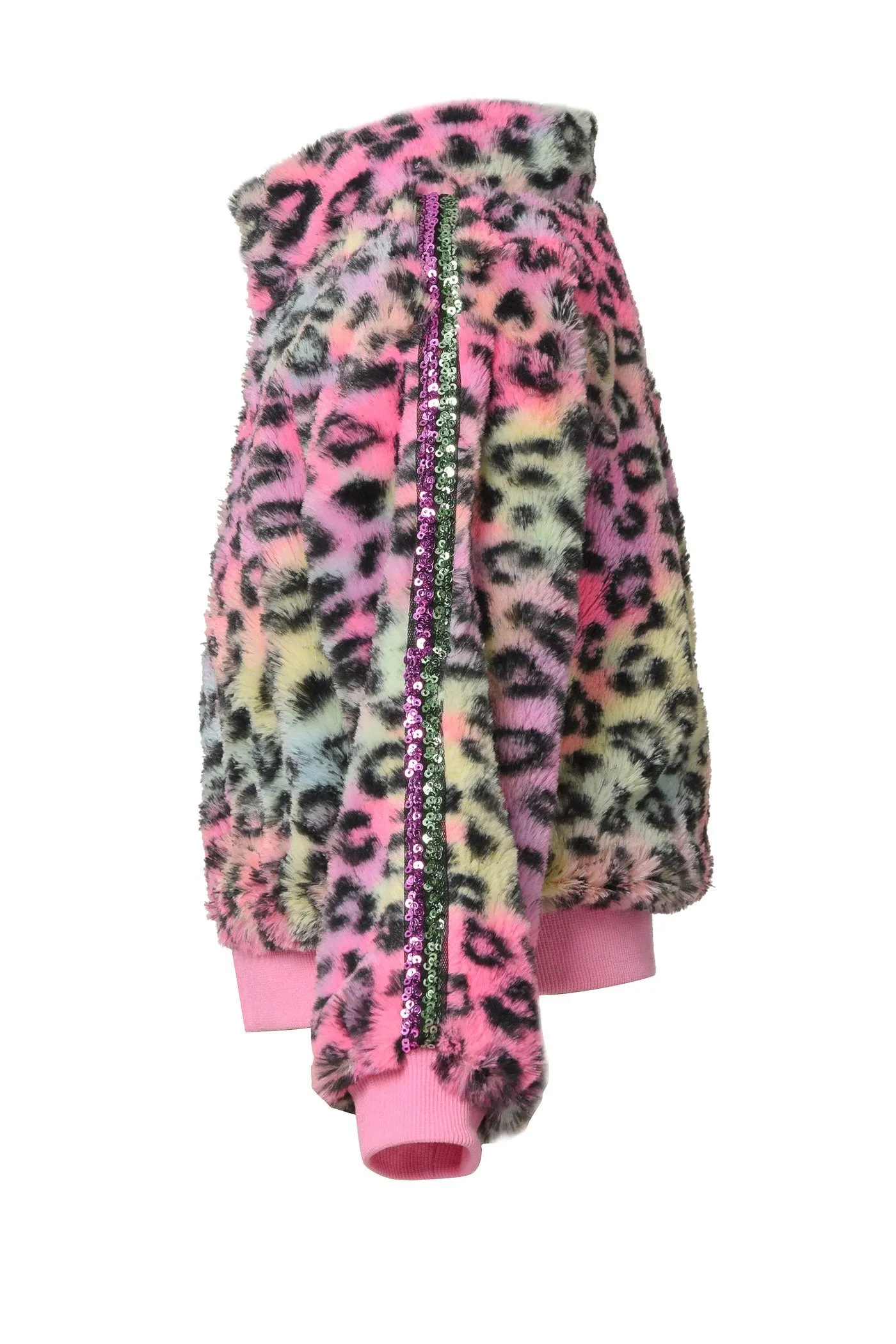FAUX FUR BOMBER JACKET (B32304)