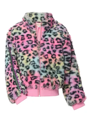 FAUX FUR BOMBER JACKET (B32304)