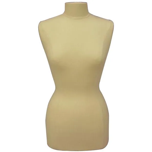 Female Display Dress Form on Chrome Rolling Base