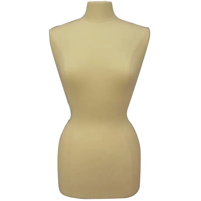 Female Display Dress Form on Chrome Rolling Base