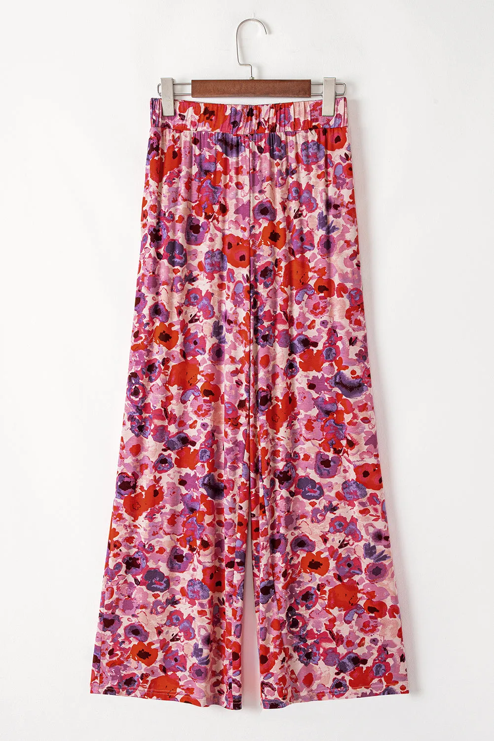 Floral Wide Leg High Waist Pants
