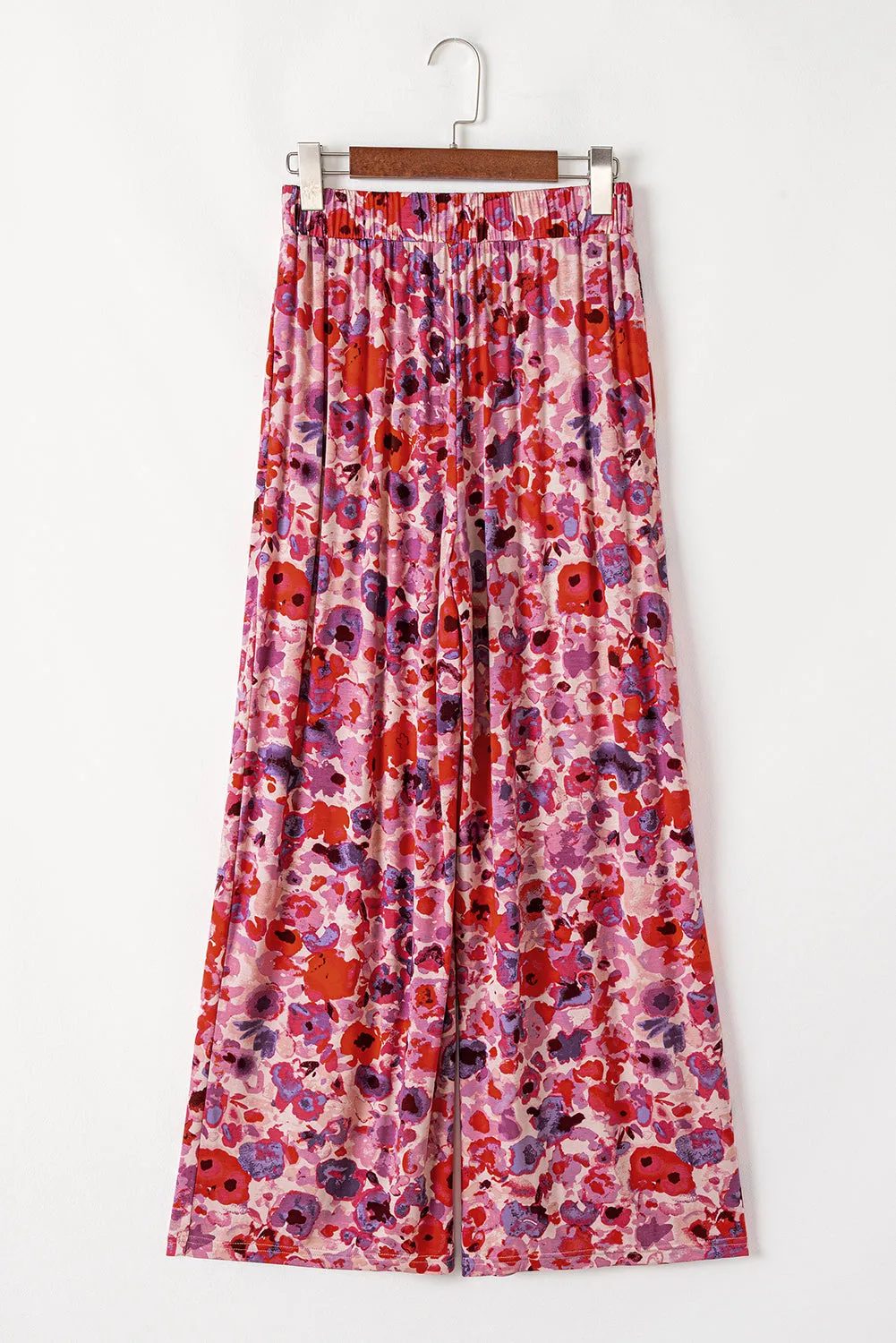 Floral Wide Leg High Waist Pants