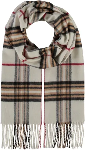 FRAAS - The Scarf Company - FRAAS Plaid Cashmink® Scarf: Off white