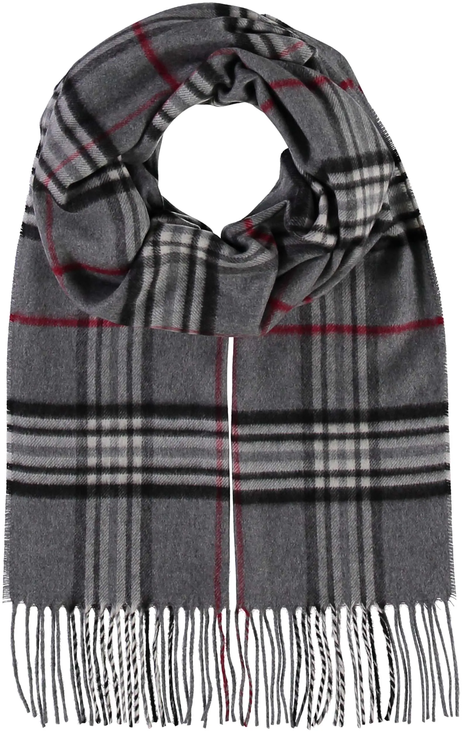 FRAAS - The Scarf Company - FRAAS Plaid Cashmink® Scarf: Off white