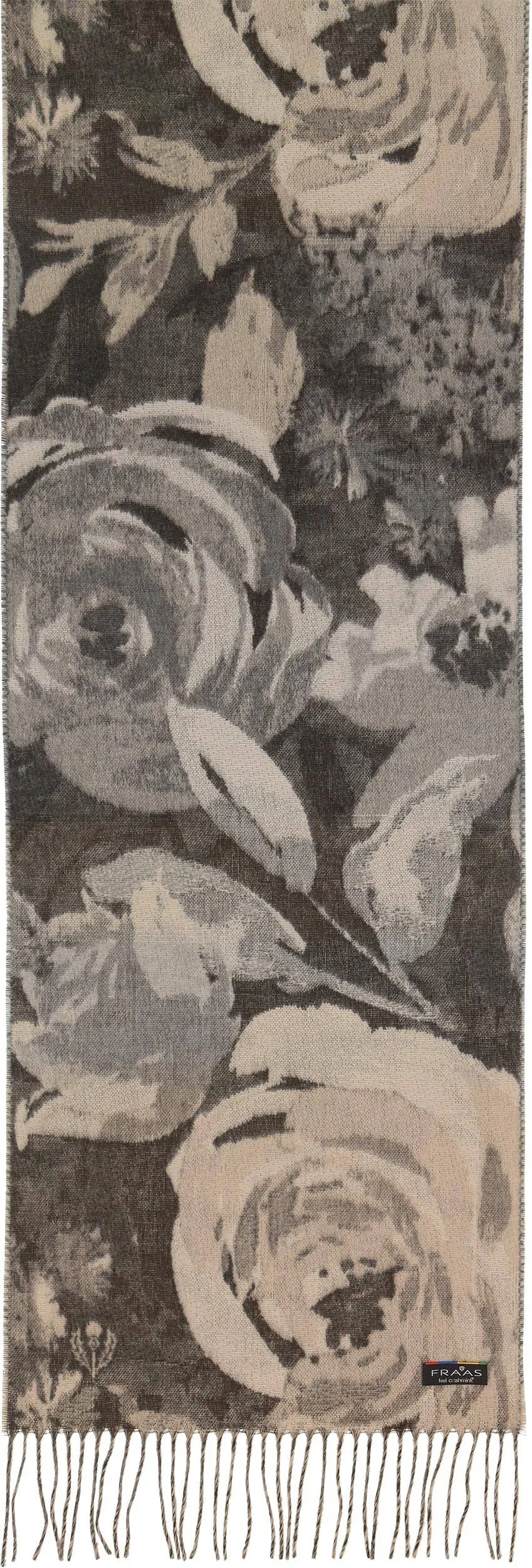 FRAAS - The Scarf Company - Romantic Roses Cashmink: Chinchilla