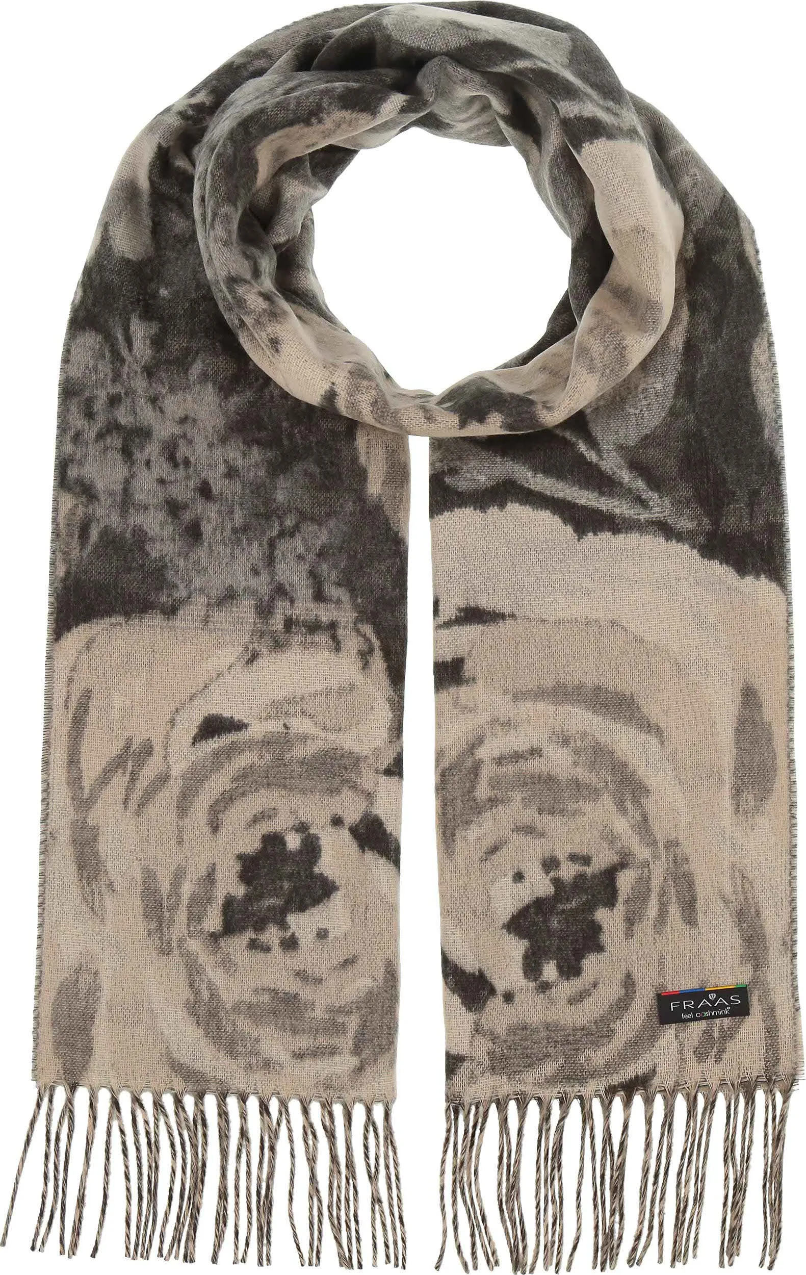 FRAAS - The Scarf Company - Romantic Roses Cashmink: Chinchilla