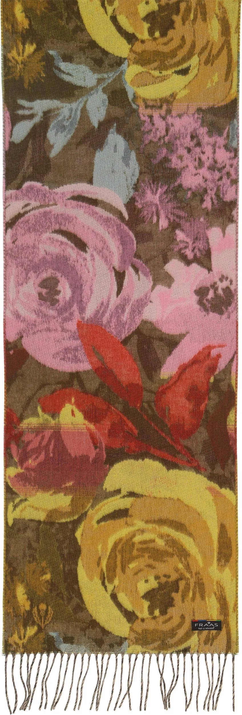 FRAAS - The Scarf Company - Romantic Roses Cashmink: Chinchilla