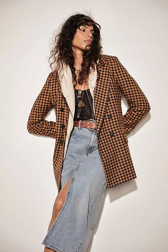 FREE PEOPLE! Denim CALABASIS Midi Skirt