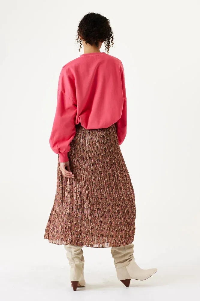 GARCIA WOMEN'S PLEATED MIDI SKIRT WITH ALLOVER PRINT