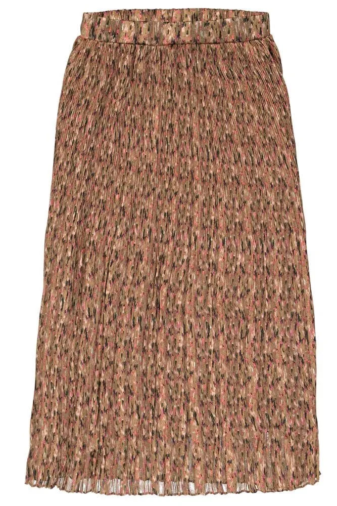 GARCIA WOMEN'S PLEATED MIDI SKIRT WITH ALLOVER PRINT