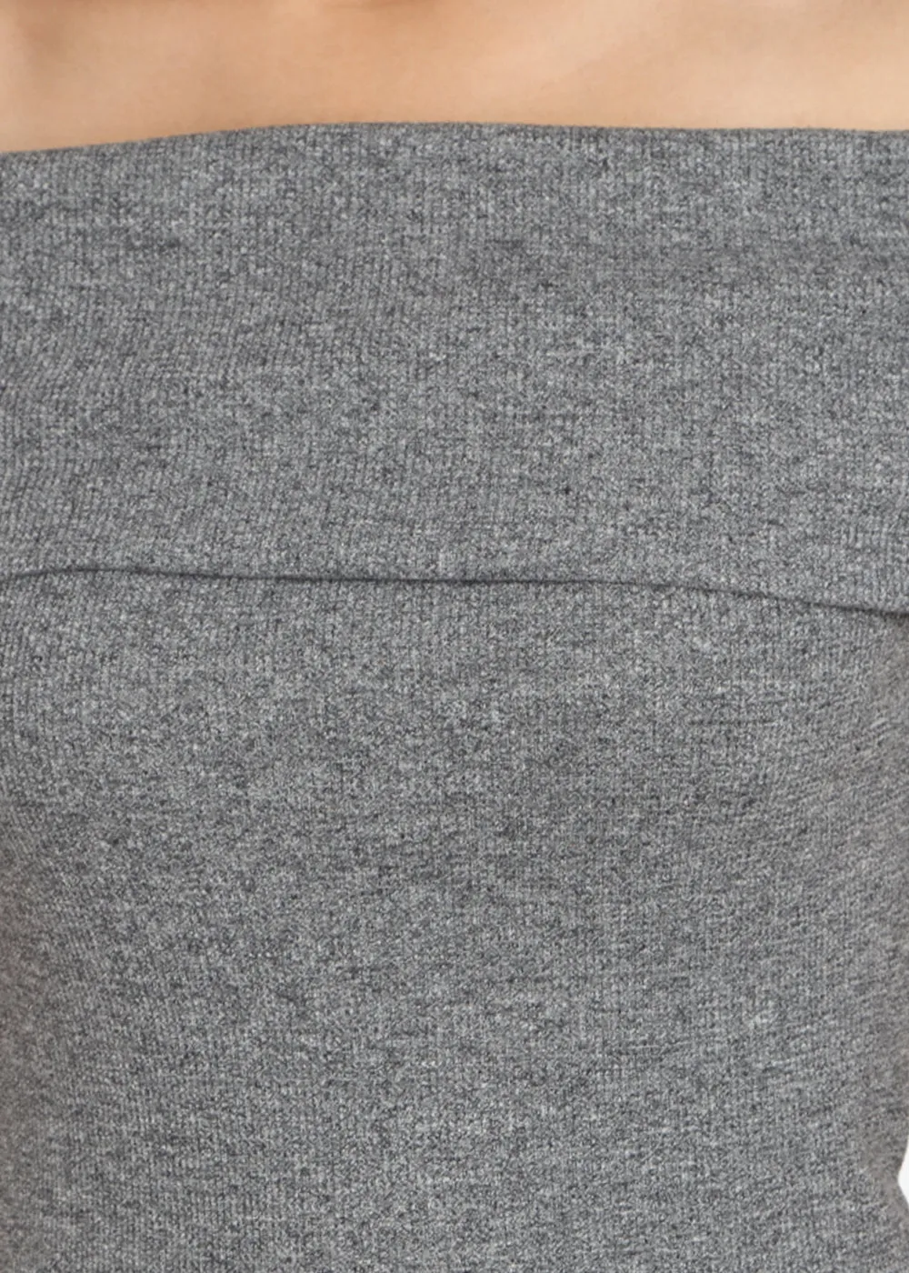Grey Fold-Over Top