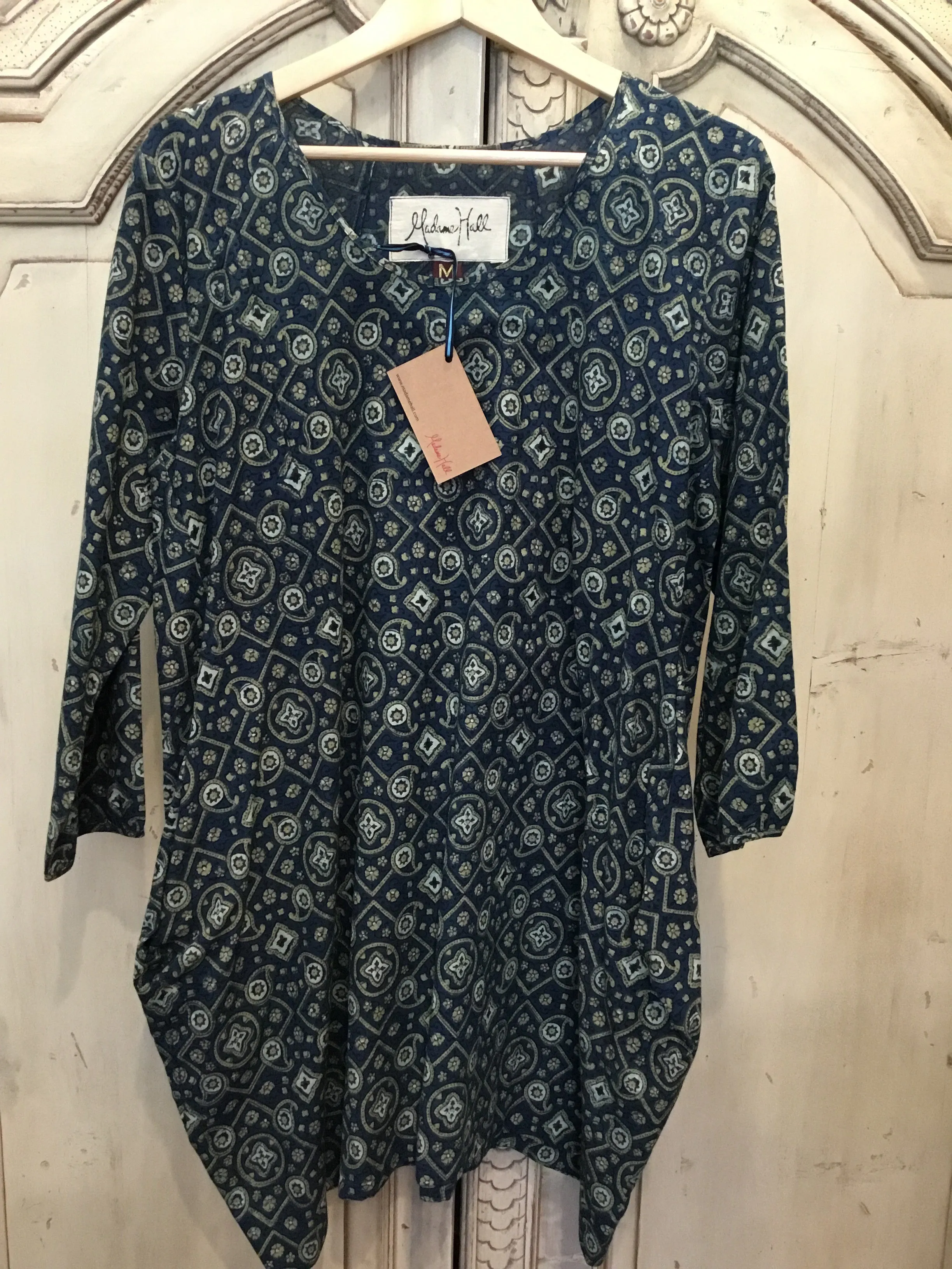 Handblock Printed Tunic- Bhuj Night Floral