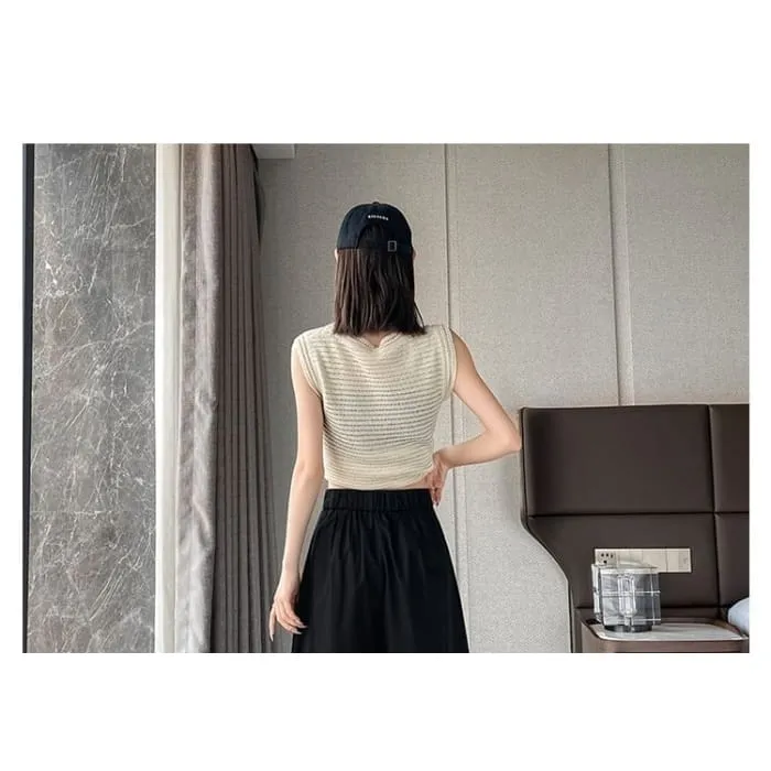 High Waist Pleated Loose Cutting Wide Leg Pants