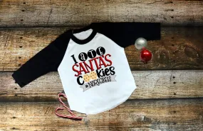 I Ate Santa's Cookes No Regrets Funny Christmas  t-shirt Raglan shirt Novelty Graphic Tee T-Shirt Raglan