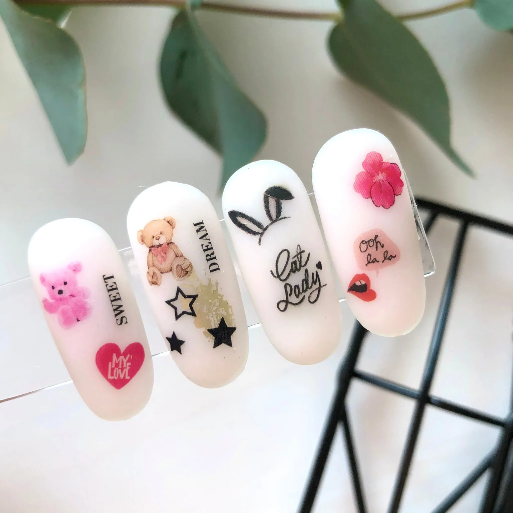 IBDI Valentines Day nail decals / sliders #502