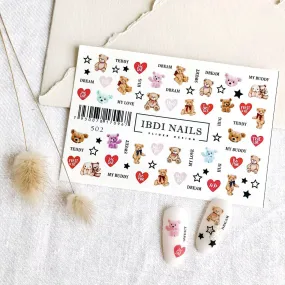 IBDI Valentines Day nail decals / sliders #502