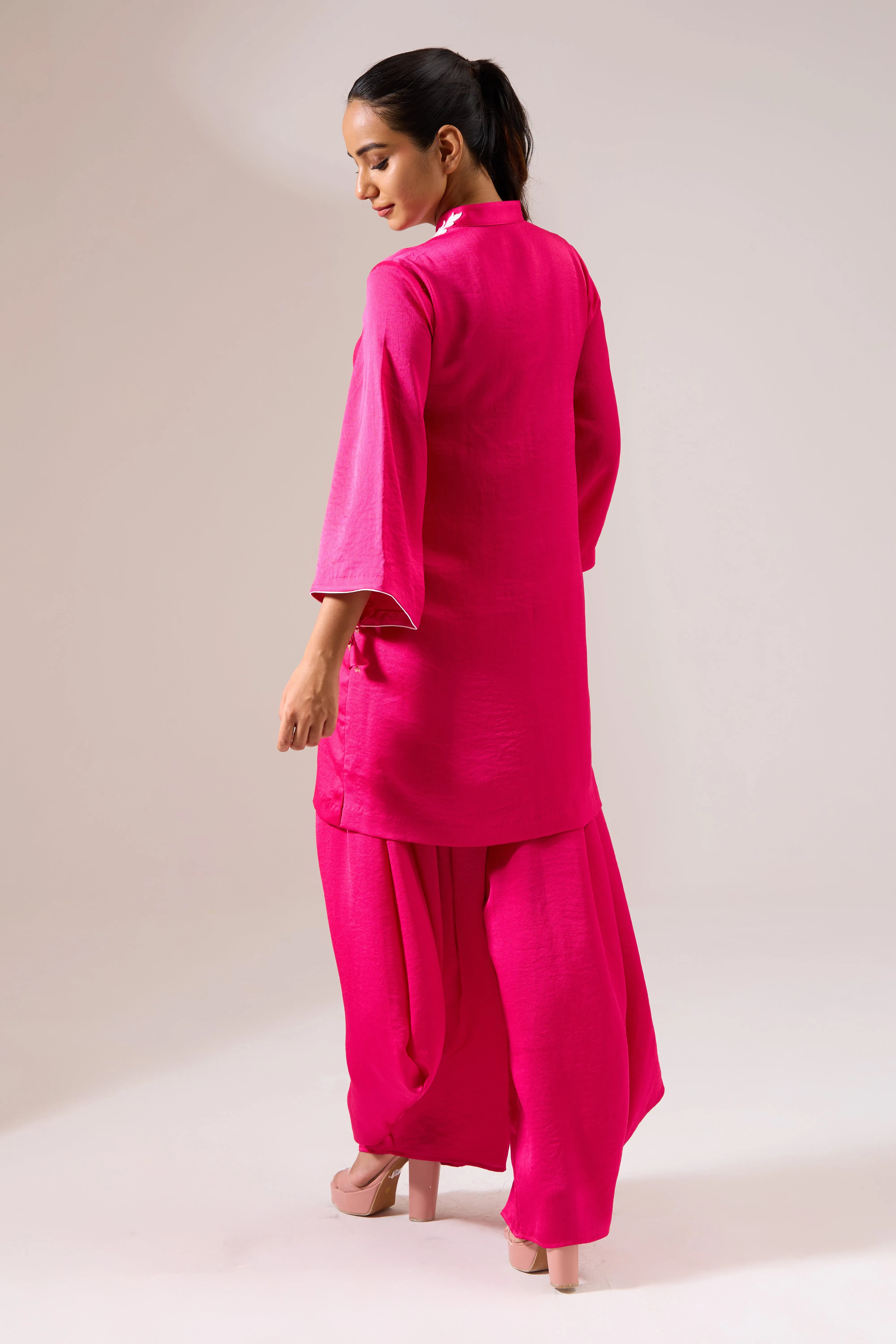 IMIRRA Formal Fuchsia Tunic