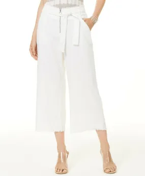 INC Concepts Women Frayed Zip-Front Culottes Wide Leg Pant Size 8 32 X 25
