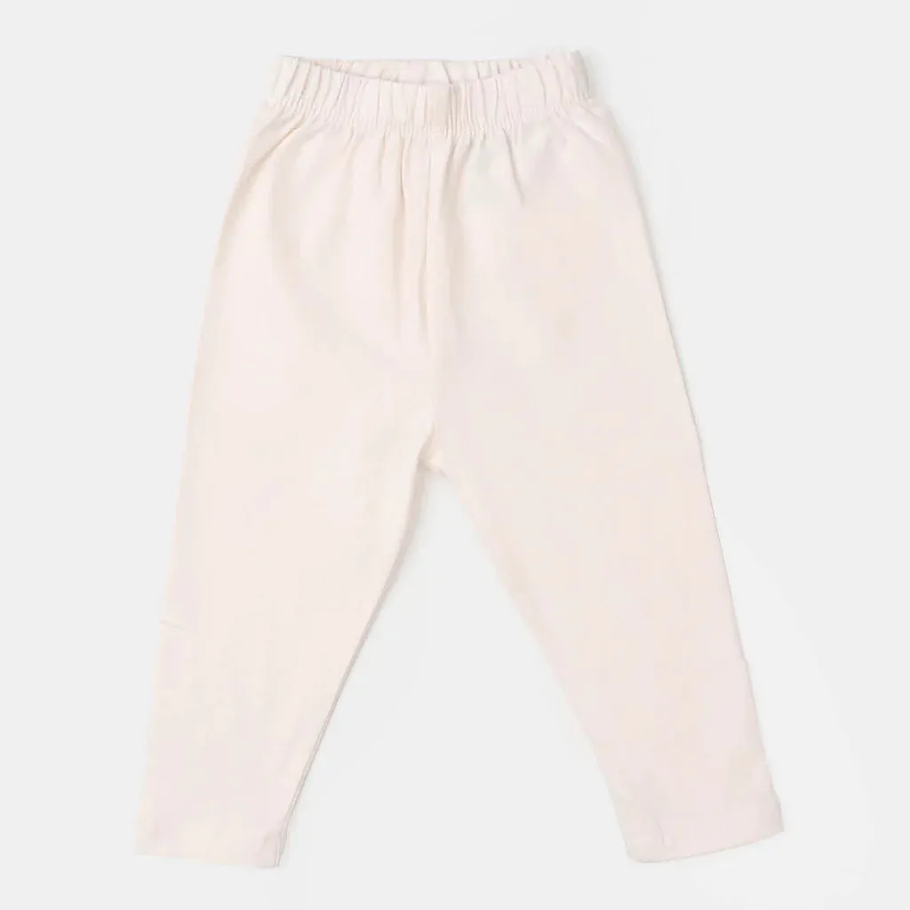 infant Girls Lycra Jersey Tights - Butter