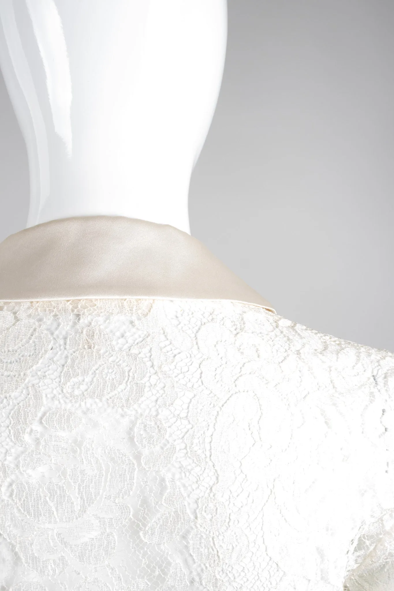 Lace Cropped Tuxedo Jacket