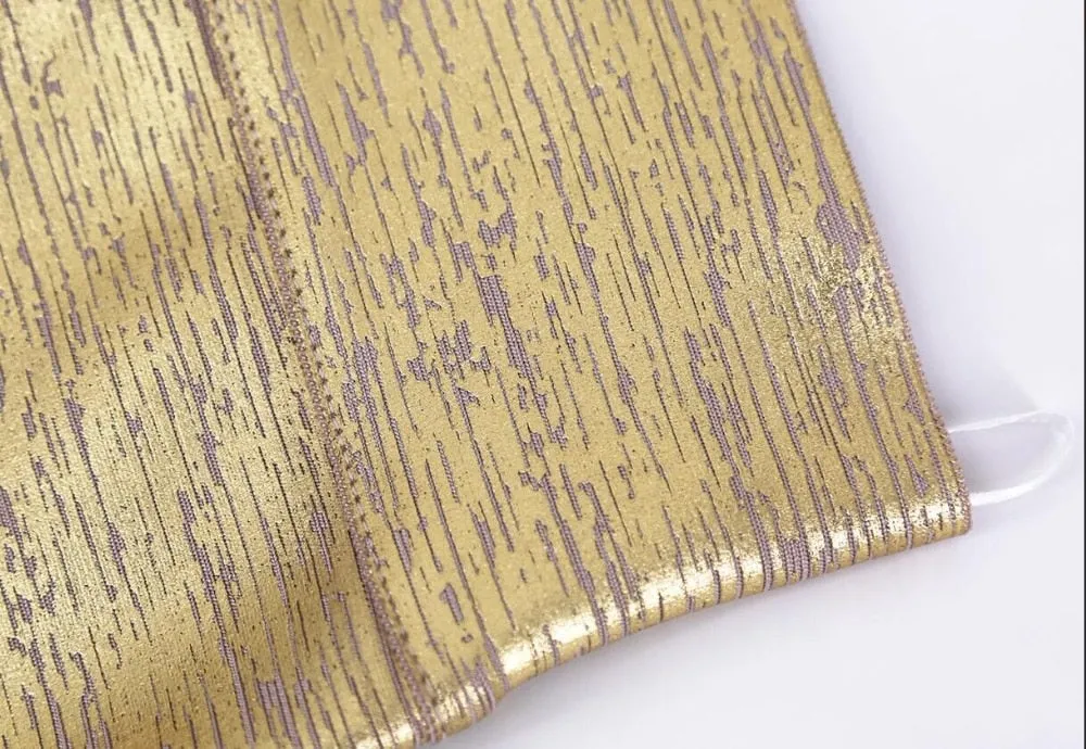 Metallic Bandage Pencil Skirt