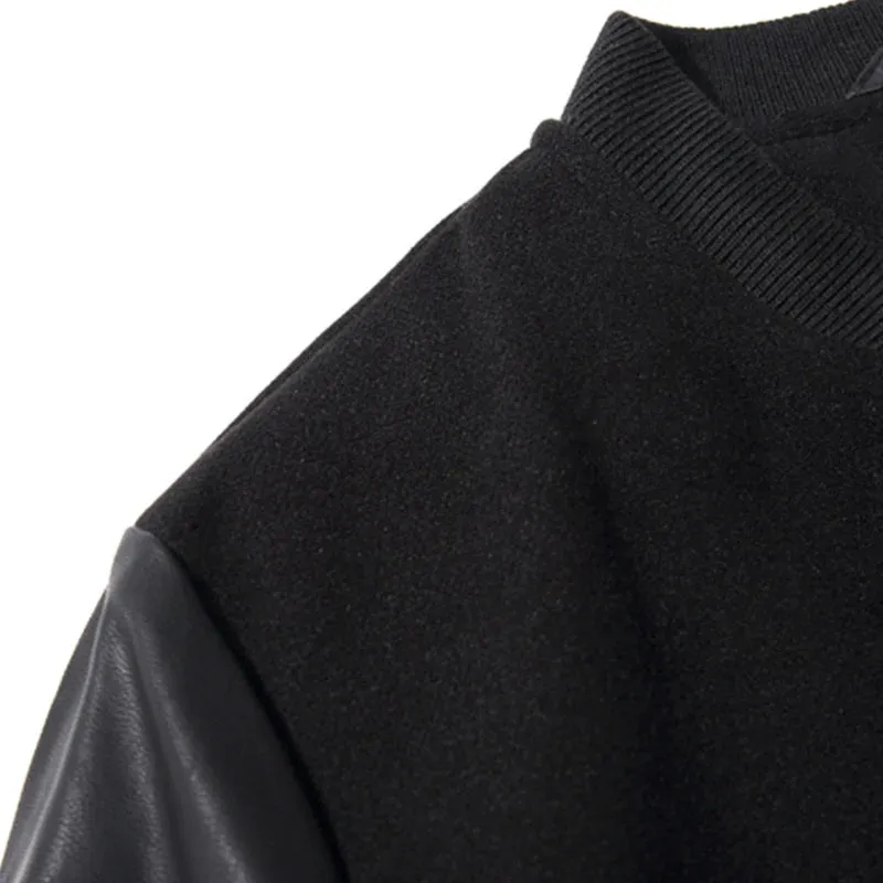 Midnight Black Varsity Jacket