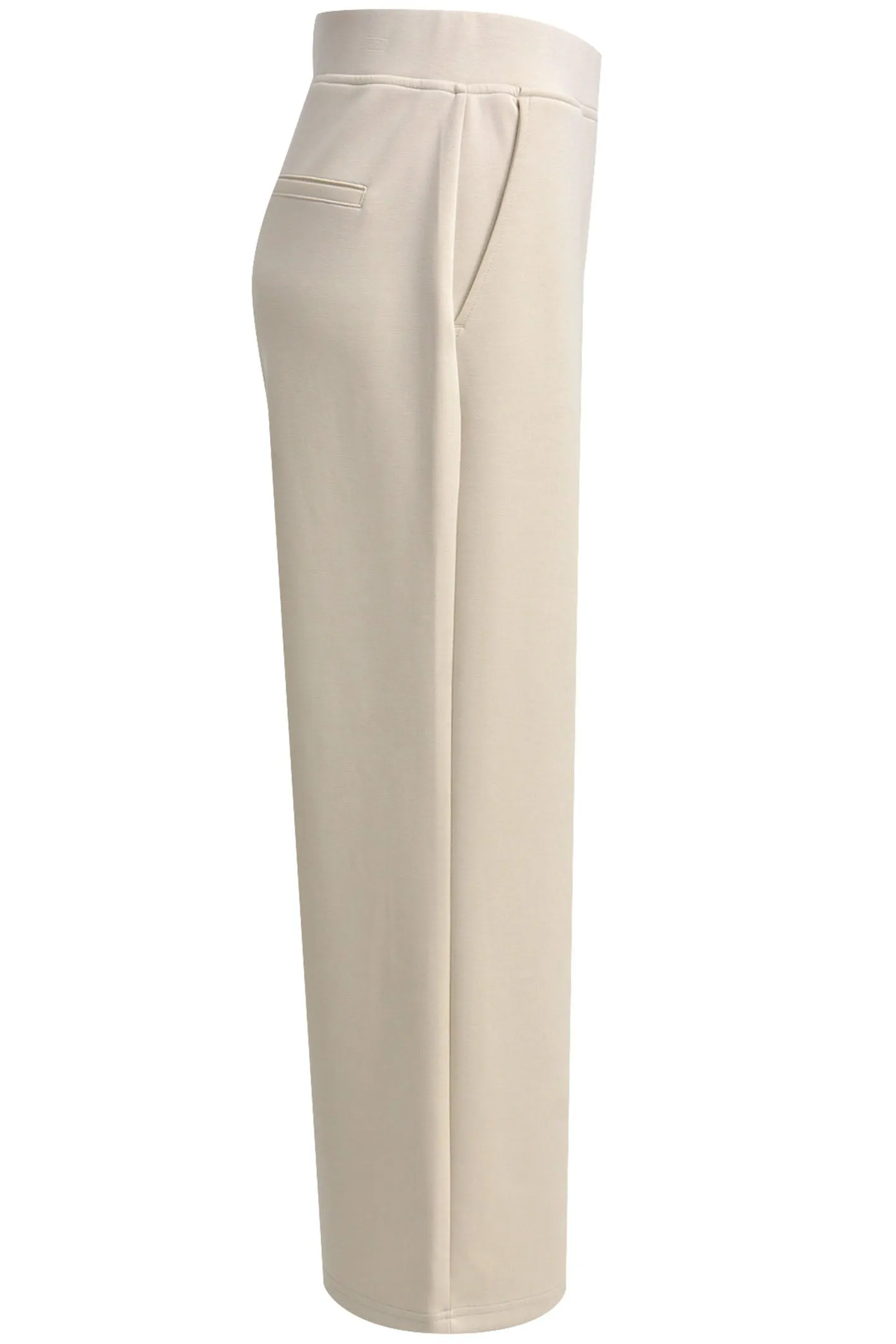 Milano 43-5190-2136 Cream Culotte Trousers with Elastic Waist