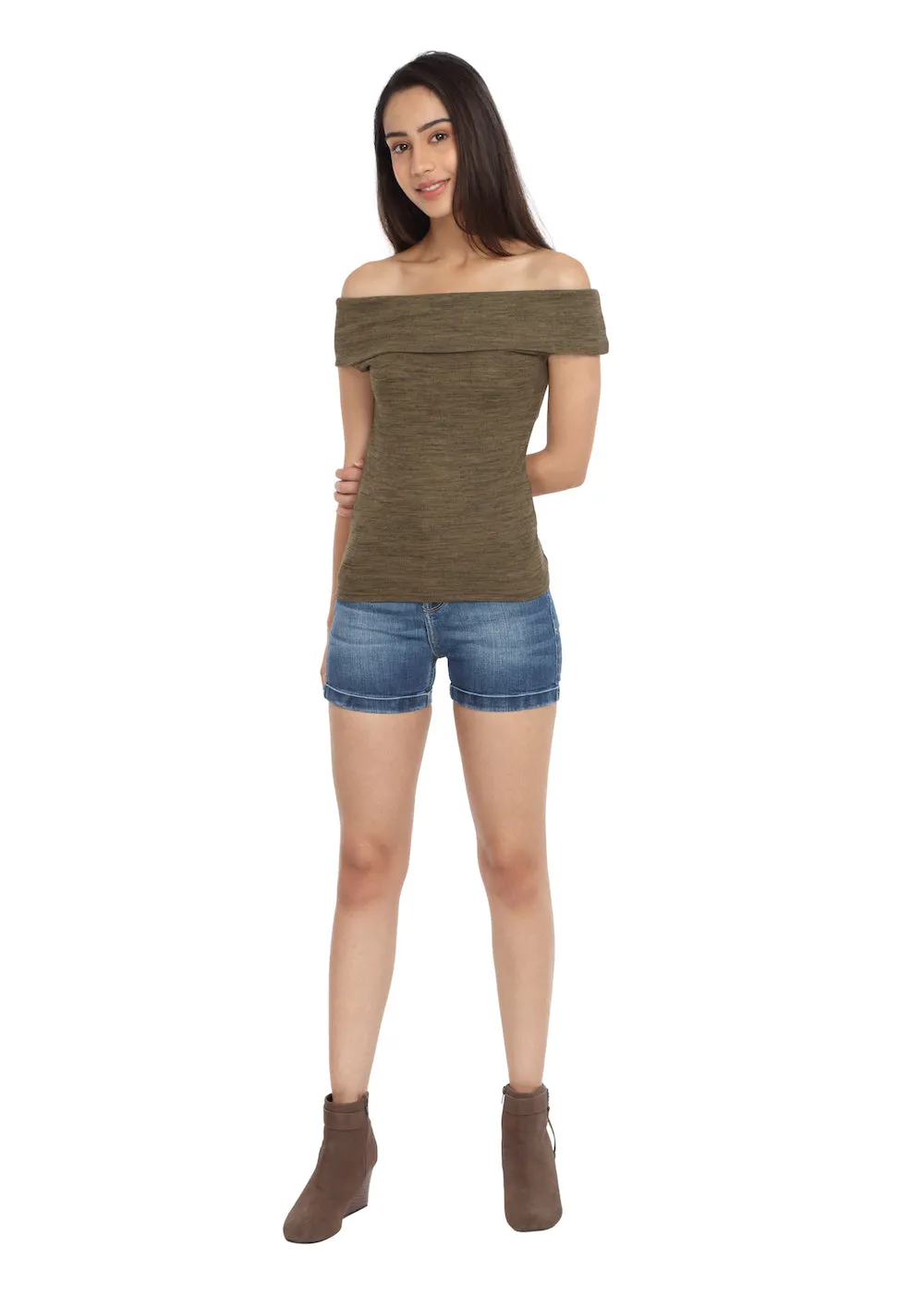 Olive Fold Over Top