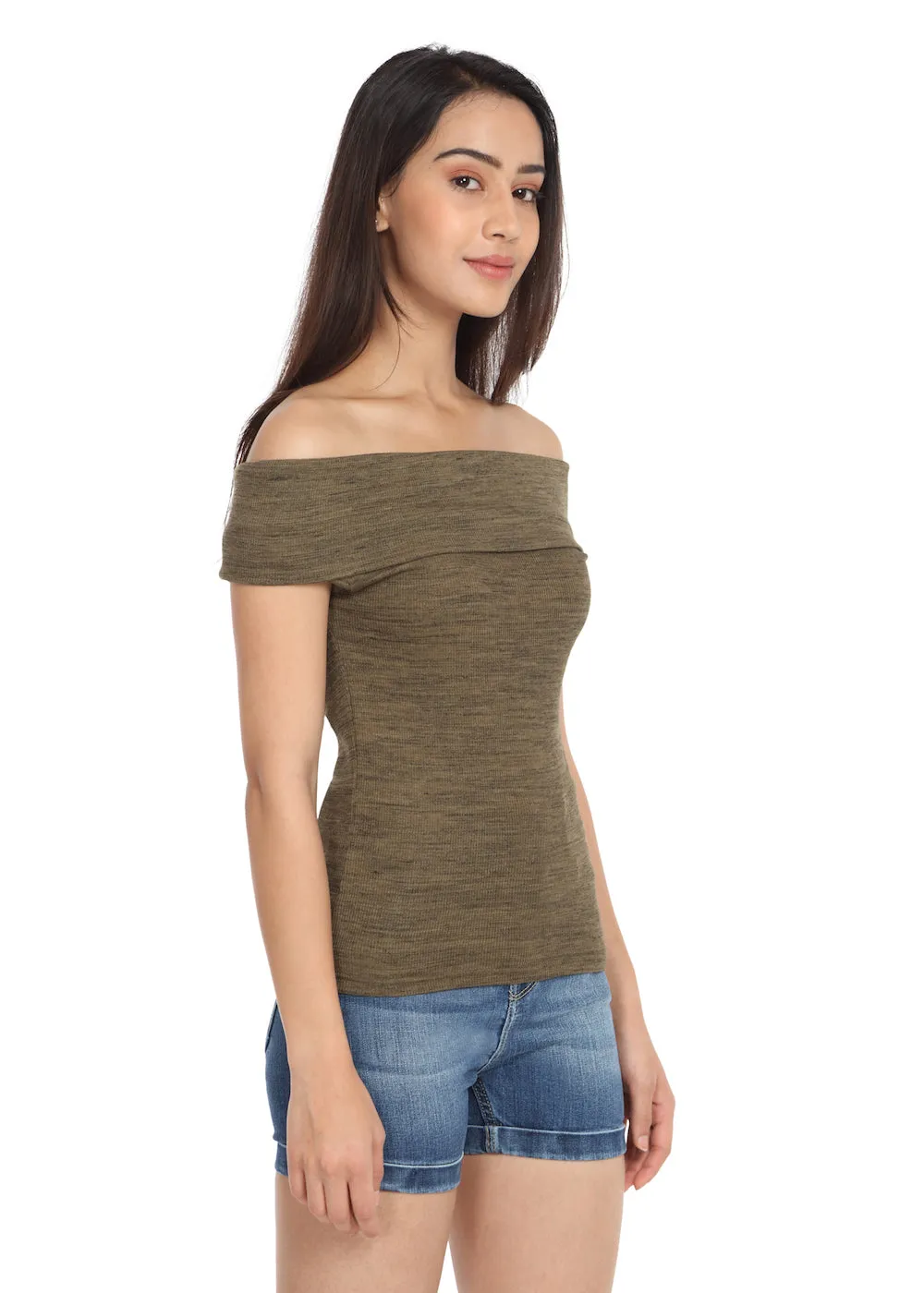 Olive Fold Over Top