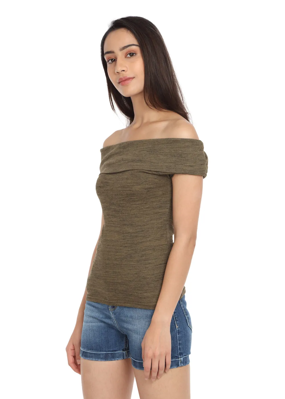 Olive Fold Over Top