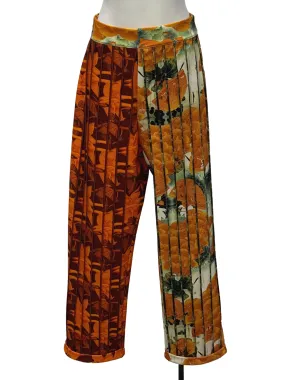 Orange Green Floral Detailed