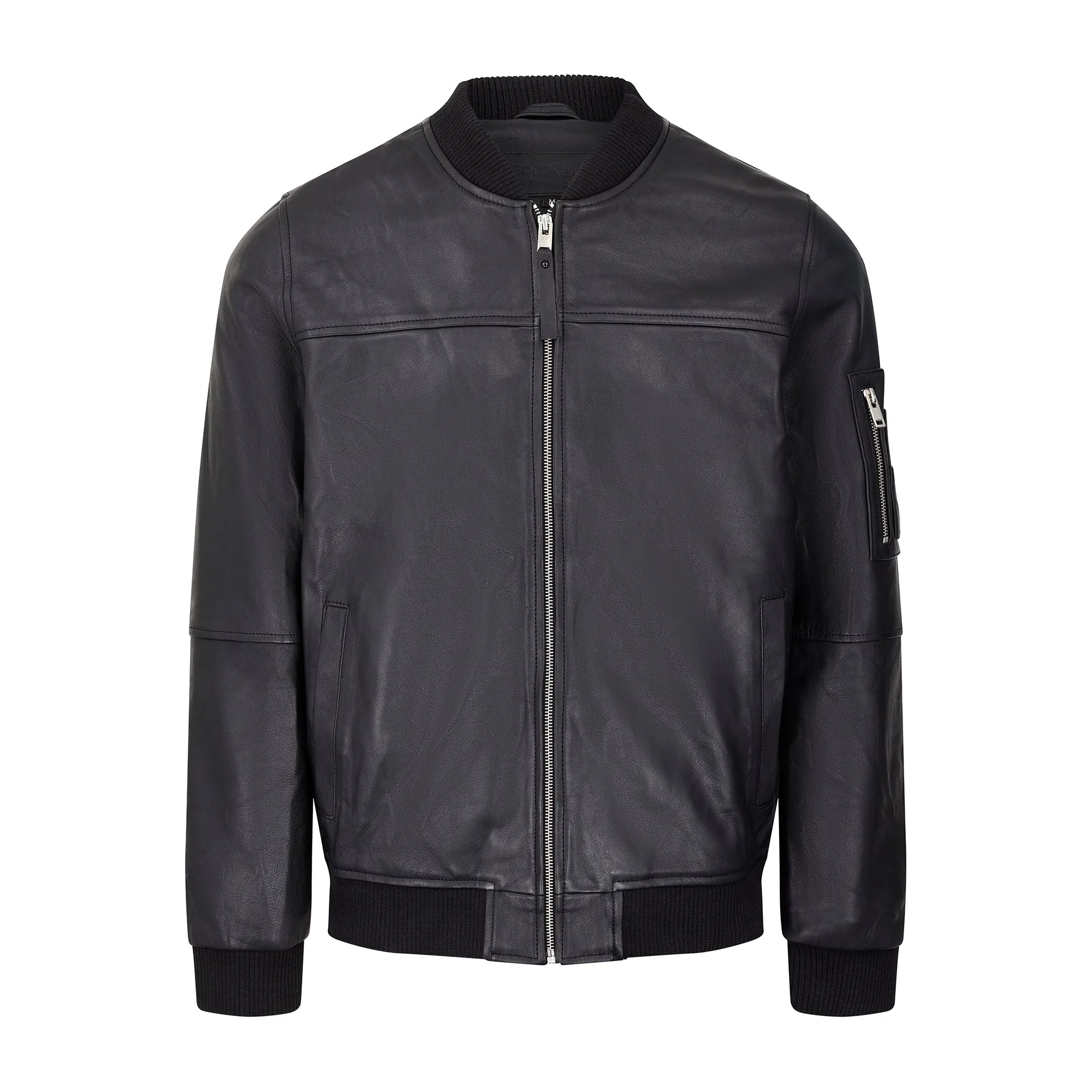 Real Leather MA1 Bomber Jacket